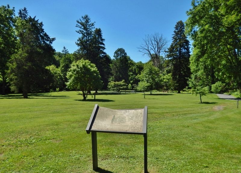 Seven Gables Park Marker<br>(<i>wide view • park & trees in background</i>) image. Click for full size.