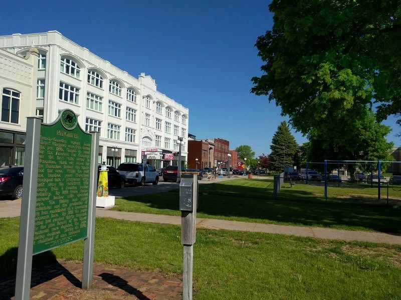 Menominee / Main Street Historic District Marker image. Click for full size.