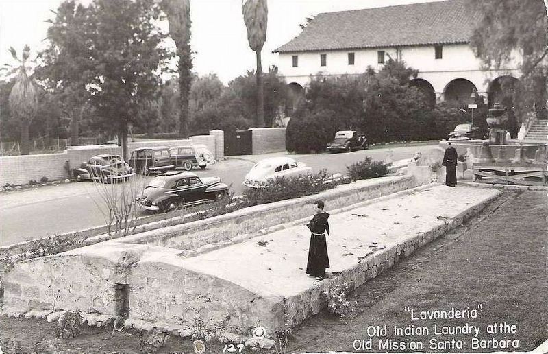 <i>"Lavanderia" - Old Indian Laundry at the Old Mission Santa Barbara</i> image. Click for full size.