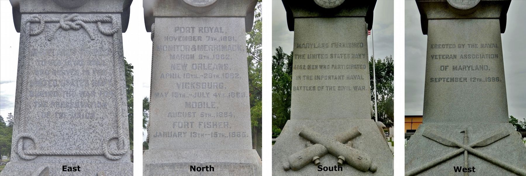 Maryland Naval Monument (<i>panel detail</i>) image. Click for full size.