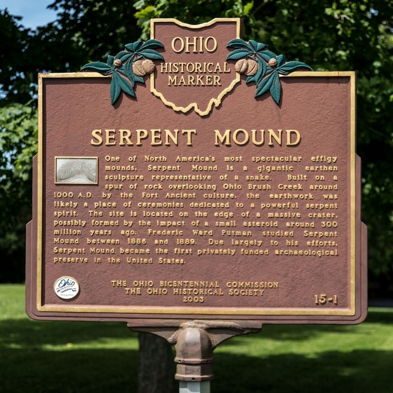 Serpent Mound Marker image. Click for full size.
