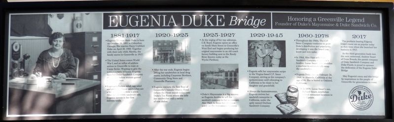 Eugenia Duke Bridge Marker image. Click for full size.