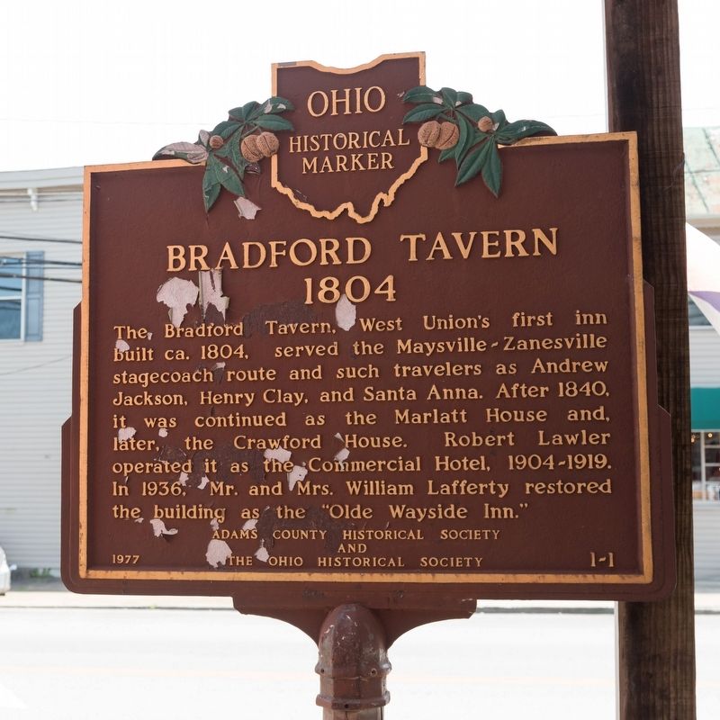 Bradford Tavern Marker image. Click for full size.