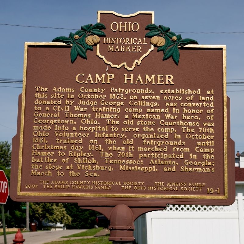 Camp Hamer side of marker image. Click for full size.