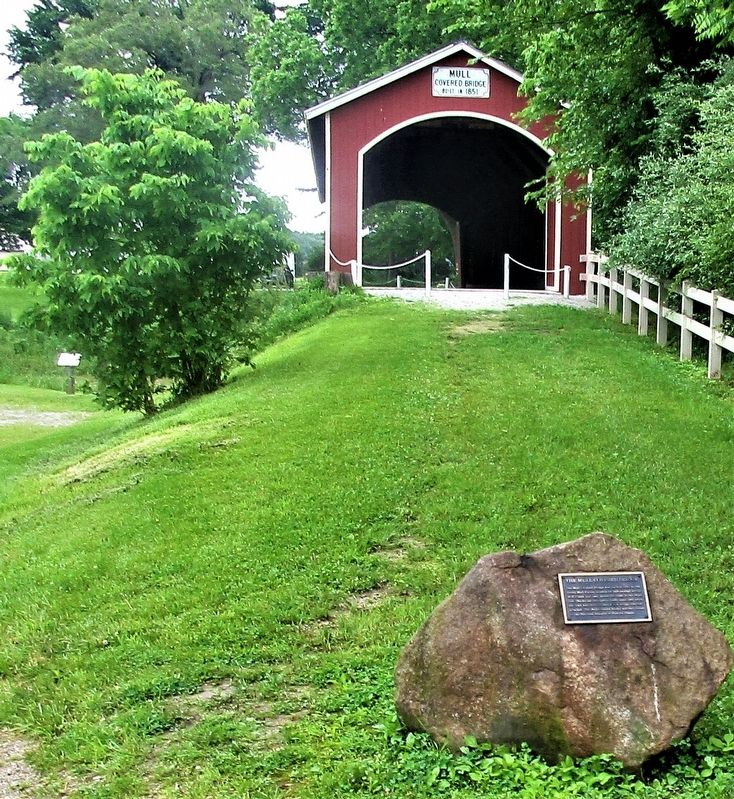Mull Covered Bridge Marker. Click for full size. Mull Covered Bridge Marker image. Click for full size.