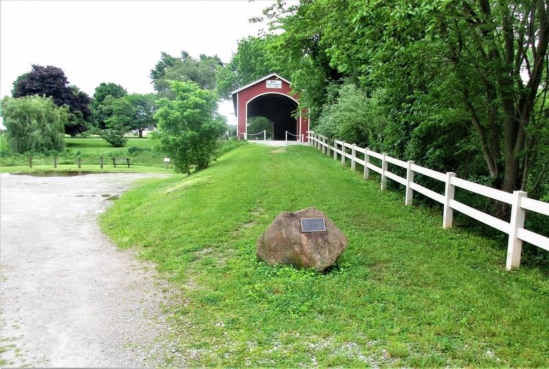 Mull Covered Bridge Marker. Click for full size. Mull Covered Bridge Marker image. Click for full size.