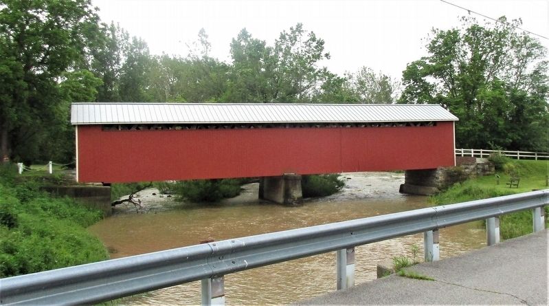 Mull Covered Bridge Marker. Click for full size. Mull Covered Bridge Marker image. Click for full size.