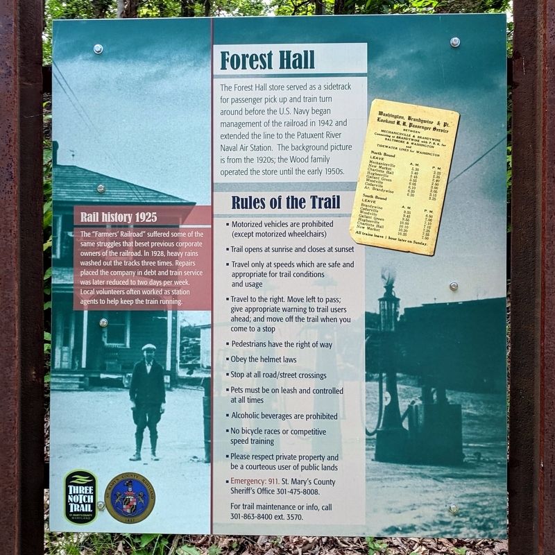 Forest Hall Marker image. Click for full size.
