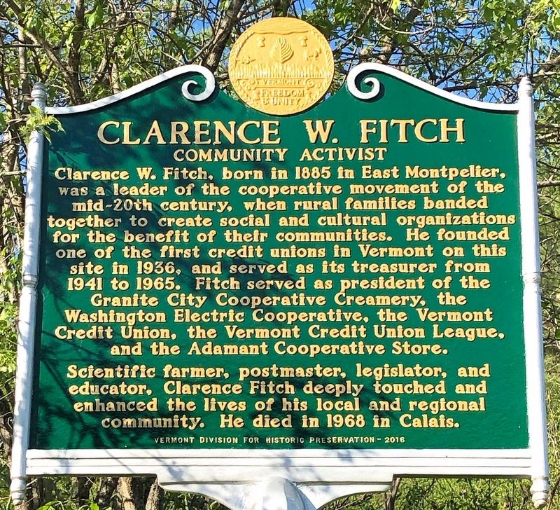 Clarence W. Fitch Marker image. Click for full size.