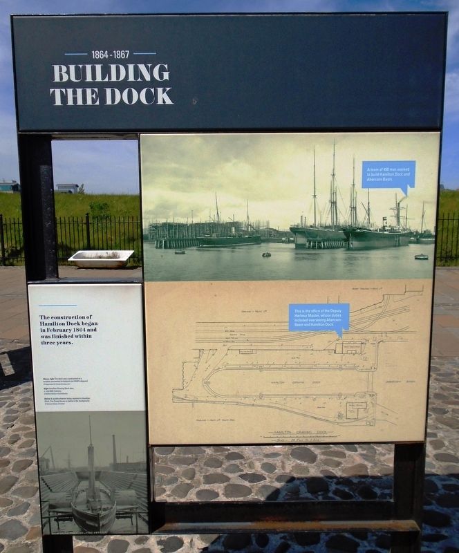 Building the Dock 1864-1867 Marker image. Click for full size.