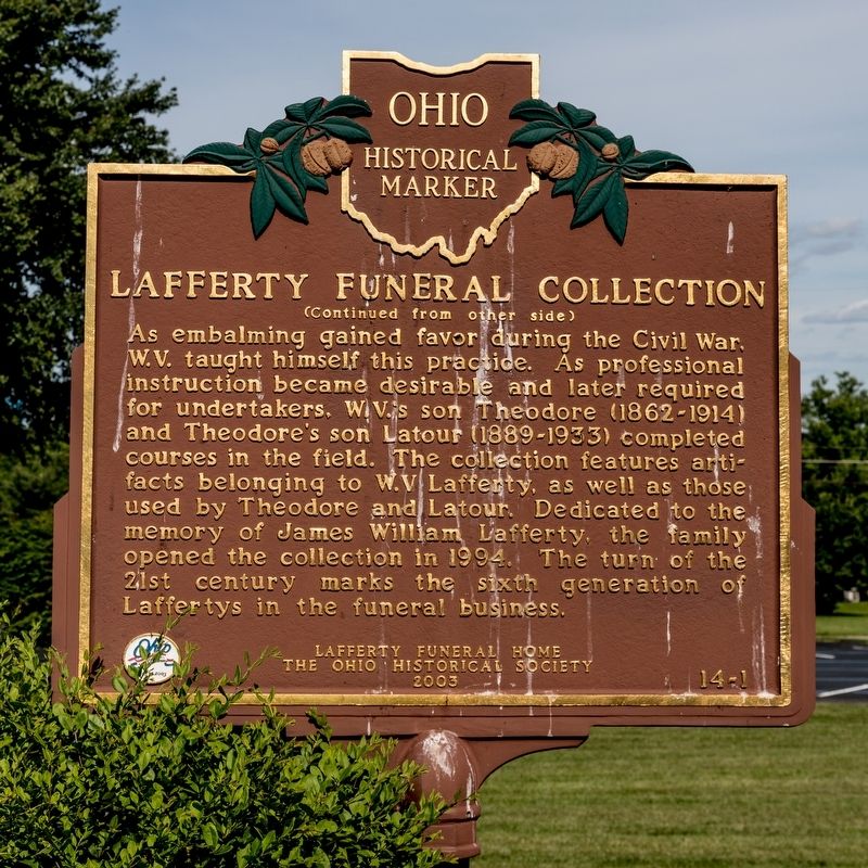 Lafferty Funeral Collection Marker, side two image. Click for full size.