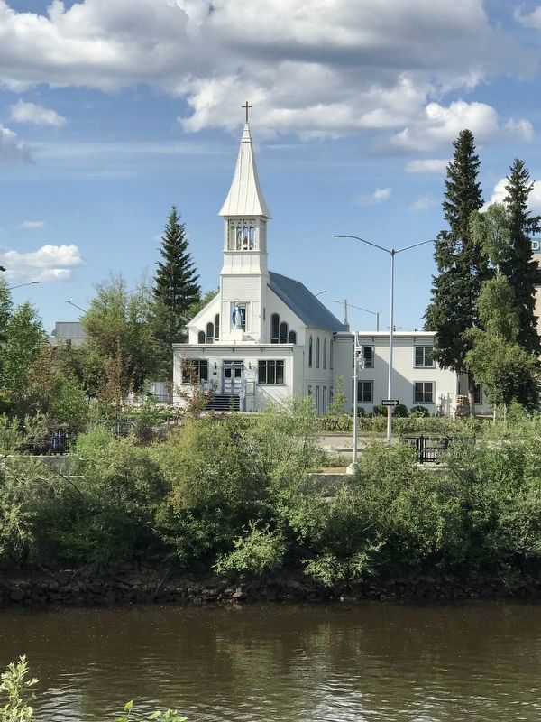Immaculate Conception Church from across the river image. Click for full size.