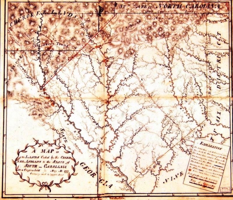 Marker detail: Cherokee Territory Map image. Click for full size.