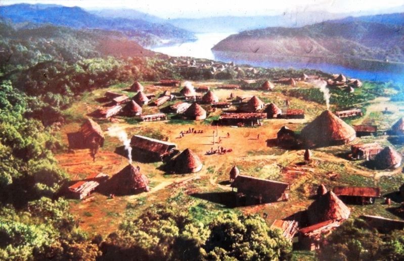 Marker detail: Cherokee Town Painting image. Click for full size.