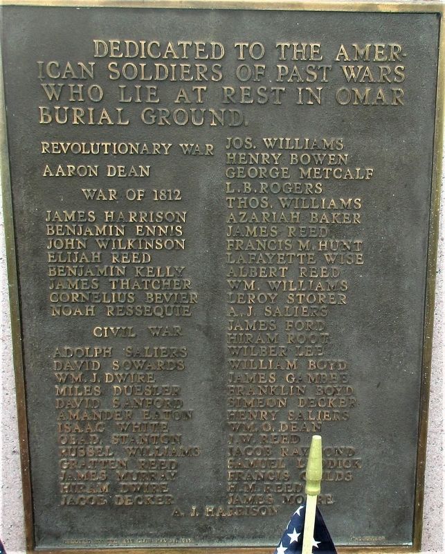 Omar Veterans Memorial. Click for full size. Omar Veterans Memorial image. Click for full size.