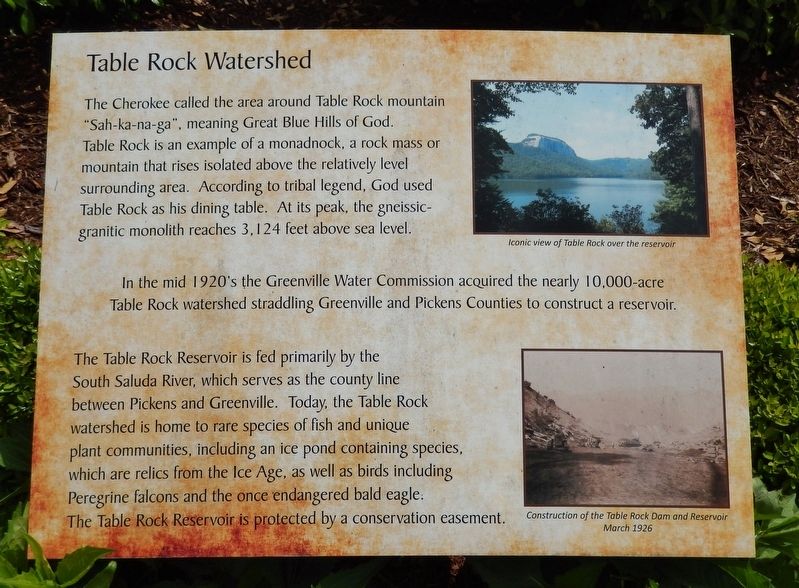 Table Rock Watershed Marker image. Click for full size.