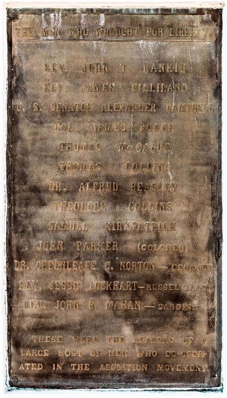 Liberty Monument, east-facing tablet. Click for full size. Liberty Monument, east-facing tablet image. Click for full size.