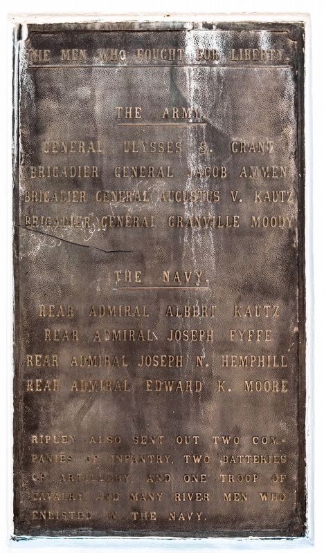 Liberty Monument, north-facing tablet. Click for full size. Liberty Monument, north-facing tablet image. Click for full size.