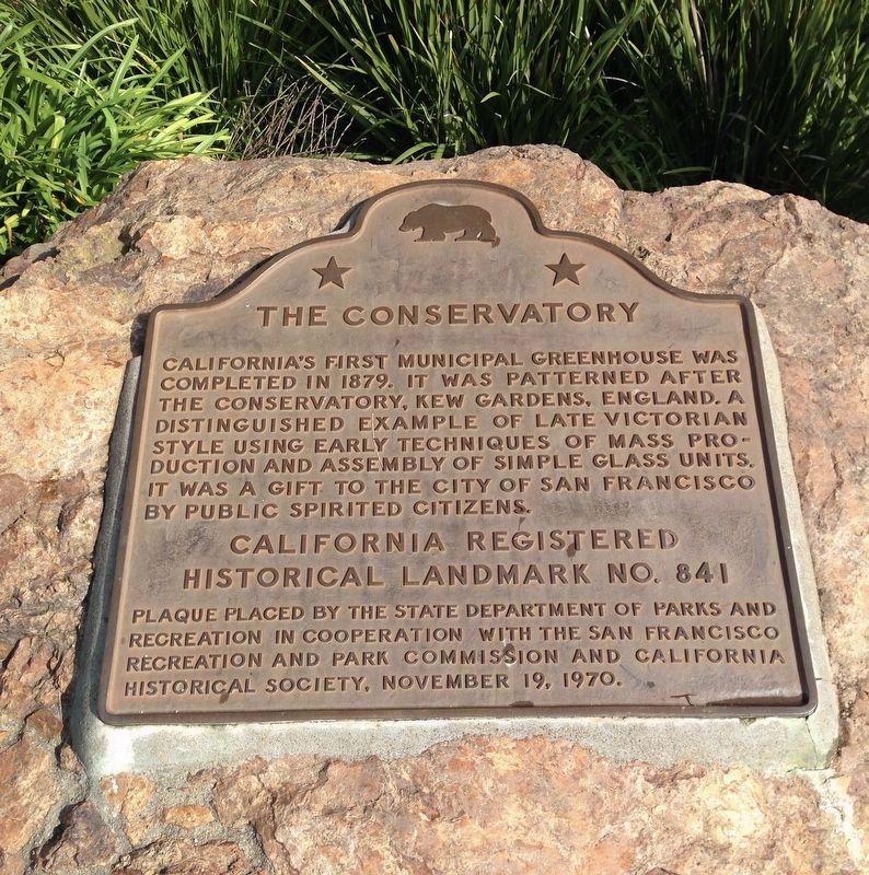 The Conservatory Marker image. Click for full size.