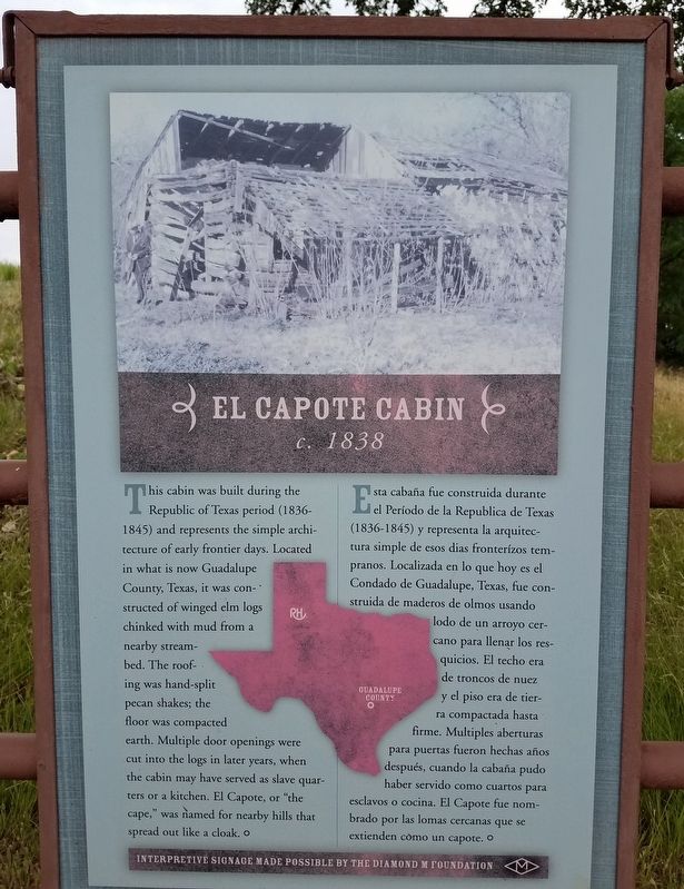 El Capote Cabin Marker image. Click for full size.