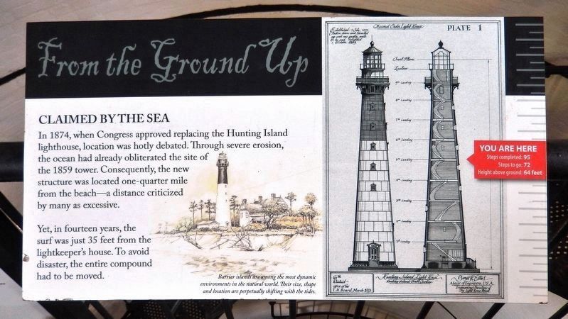 Claimed by the Sea<br>(<i>interpretive panel inside lighthouse</i>) image. Click for full size.