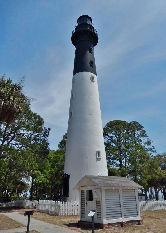 Harvesting Drinking Water Marker<br>(<i>cistern & lighthouse in background</i>). Click for full size. Harvesting Drinking Water Marker<br>(<i>cistern & lighthouse in background</i>) image. Click for full size.