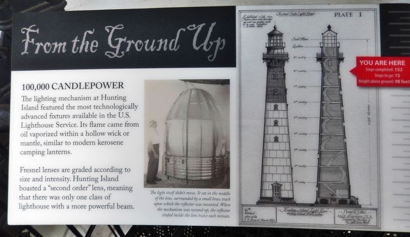 100,000 Candlepower<br>(<i>interpretive panel inside lighthouse</i>) image. Click for full size.