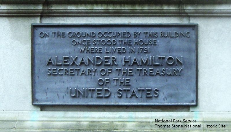 House Where Lived in 1791 Alexander Hamilton Marker image. Click for full size.