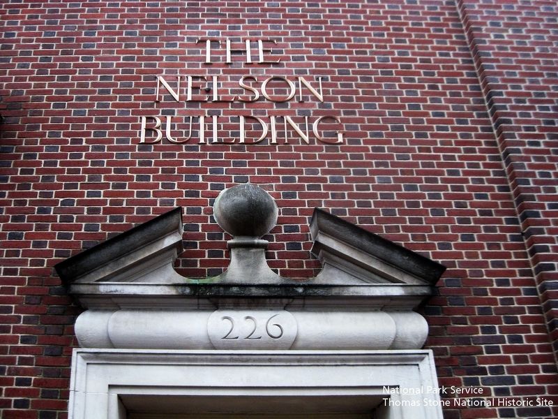 Front door of the Nelson Building where marker is located. image. Click for full size.