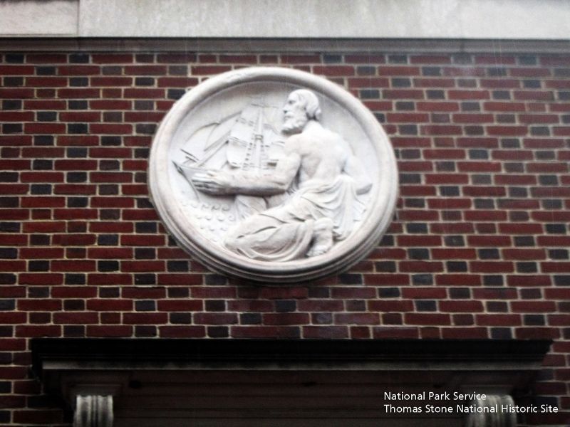 Stone bas relief #2 near marker.. Click for full size. Stone bas relief #2 near marker. image. Click for full size.