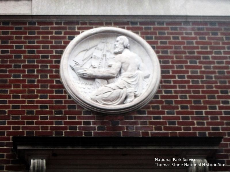 Stone bas relief #2 near marker. image. Click for full size.