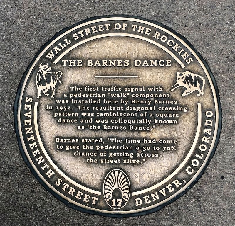 The Barnes Dance Marker. Click for full size. The Barnes Dance Marker image. Click for full size.