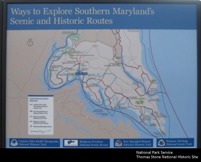 Ways to Explore Southern Maryland’s Scenic and Historic Routes Marker image. Click for full size.