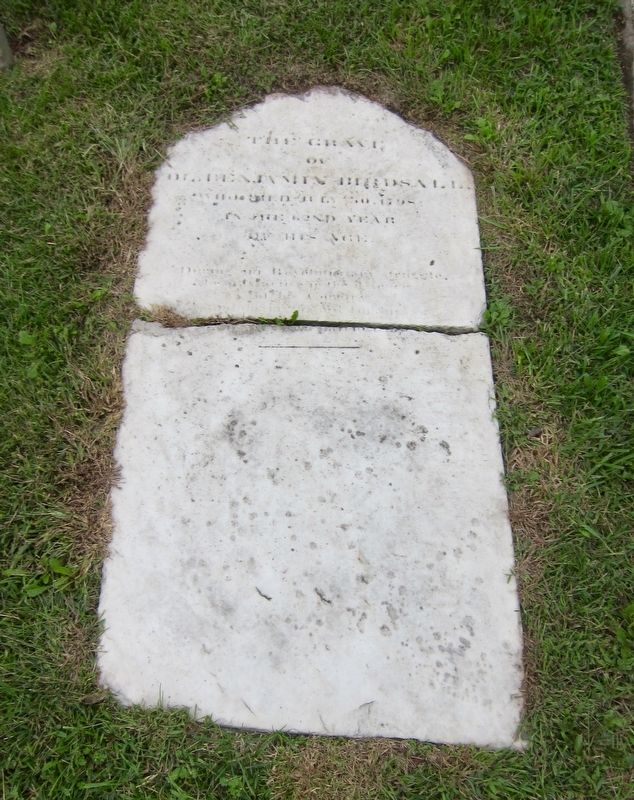 Gravestone of Col. Benjamin Birdsall image. Click for full size.