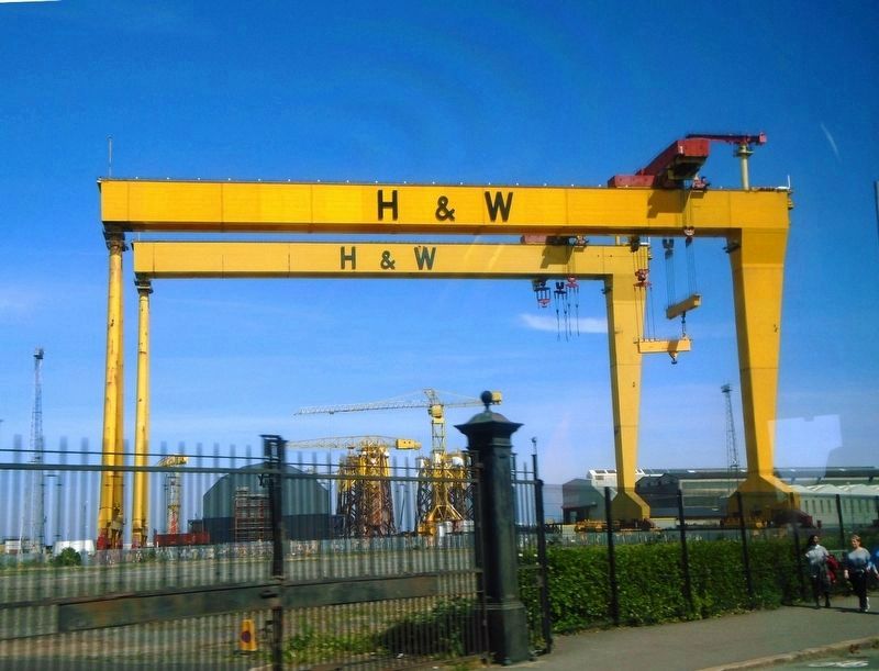 Harland and Wolff Shipyard Cranes Goliath and Samson. Click for full size. Harland and Wolff Shipyard Cranes Goliath and Samson image. Click for full size.