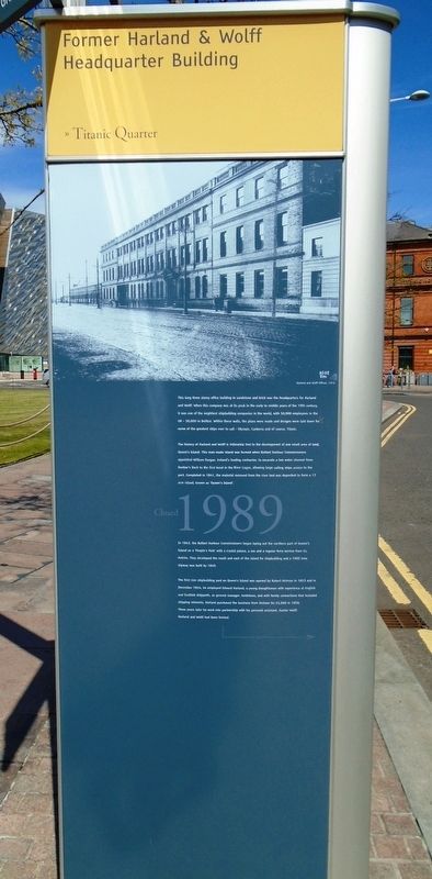 Former Harland & Wolff Headquarter Building Marker image. Click for full size.
