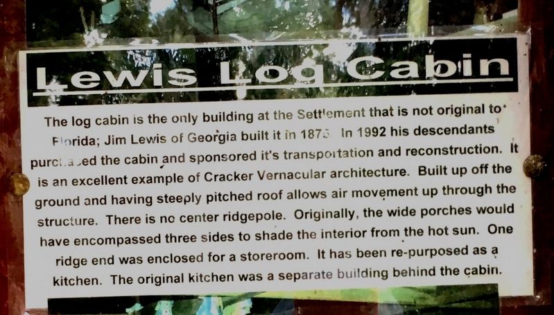 Lewis Log Cabin Marker. Click for full size. Lewis Log Cabin Marker image. Click for full size.