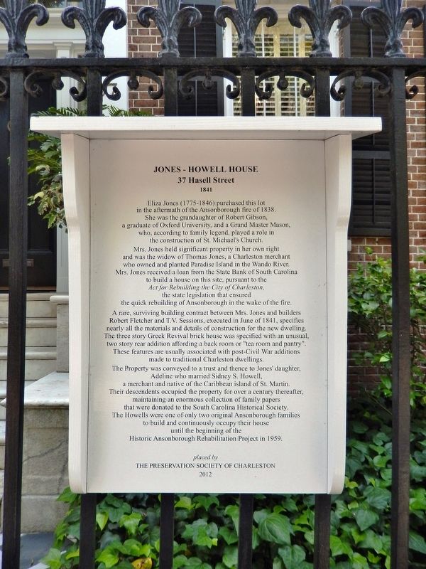 Jones-Howell House Marker. Click for full size. Jones-Howell House Marker image. Click for full size.