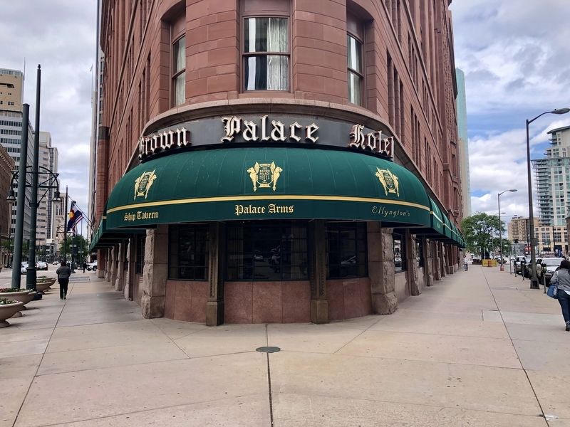 Menu for the Brown Palace Marker in sidewalk. image. Click for full size.
