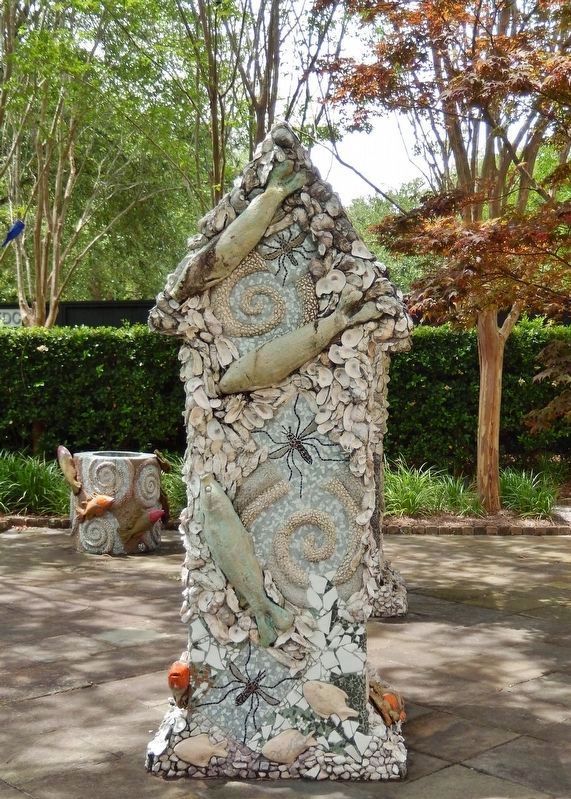 Rice, Rattlesnakes, and Rainwater Sculpture<br>(<i>symbolic vernacular house & mosquitos</i>) image. Click for full size.