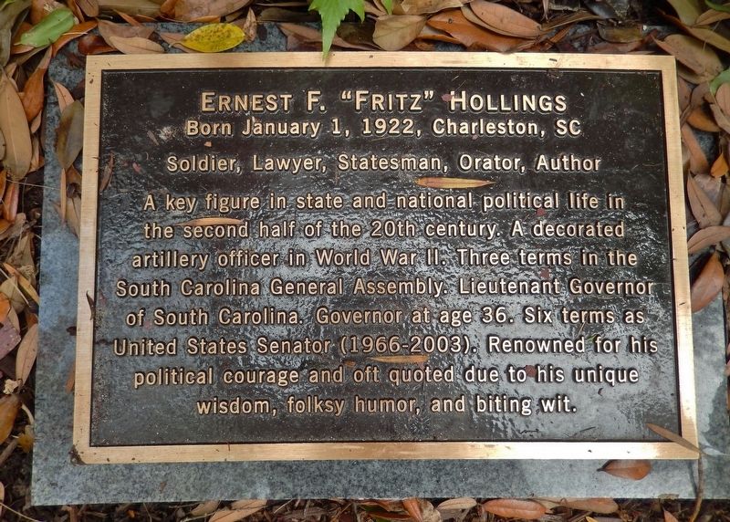 Ernest F. "Fritz" Hollings Marker image. Click for full size.