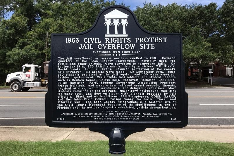1963 Civil Rights Protest Jail Overflow Site Marker-Side 2 image. Click for full size.