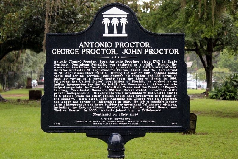 Antonio Proctor, George Proctor, John Proctor Marker-Side 1 image. Click for full size.