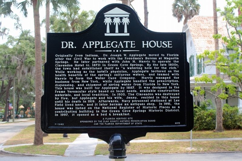 Dr. Applegate House Marker image. Click for full size.