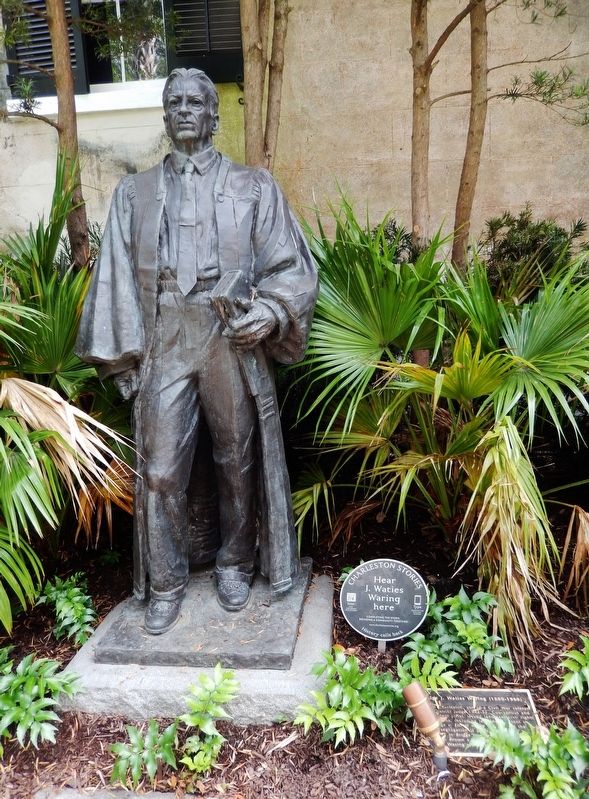 Judge J. Waties Waring Statue & Marker image. Click for full size.