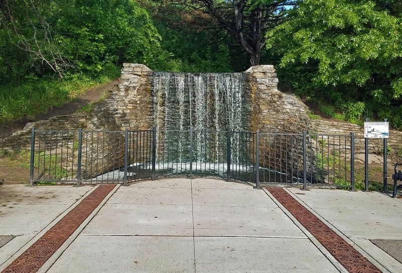 Phalen Regional Park Waterfall and marker image. Click for full size.