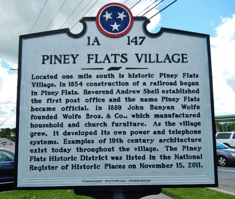 Piney Flats Village Marker image. Click for full size.