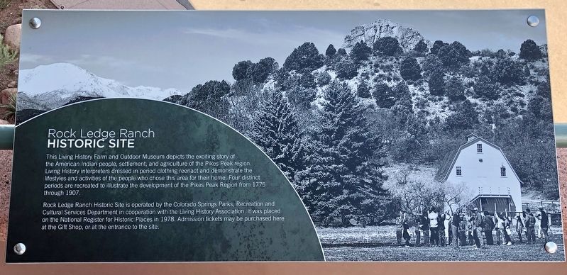 A nearby Rock Ledge Ranch Historic Site Marker. image. Click for full size.