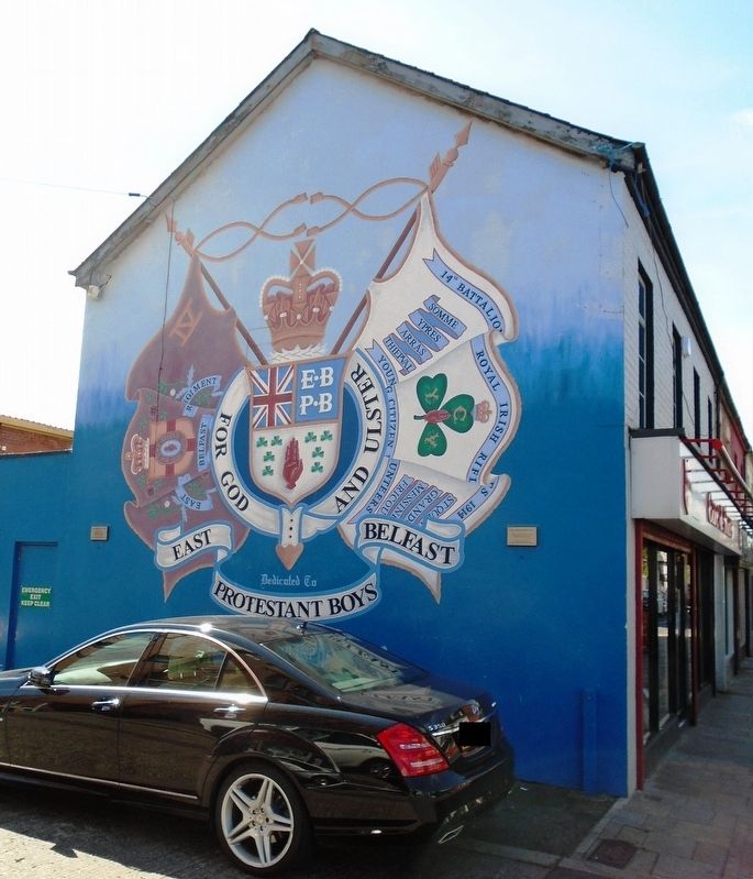 East Belfast Protestant Boys Mural and Markers image. Click for full size.