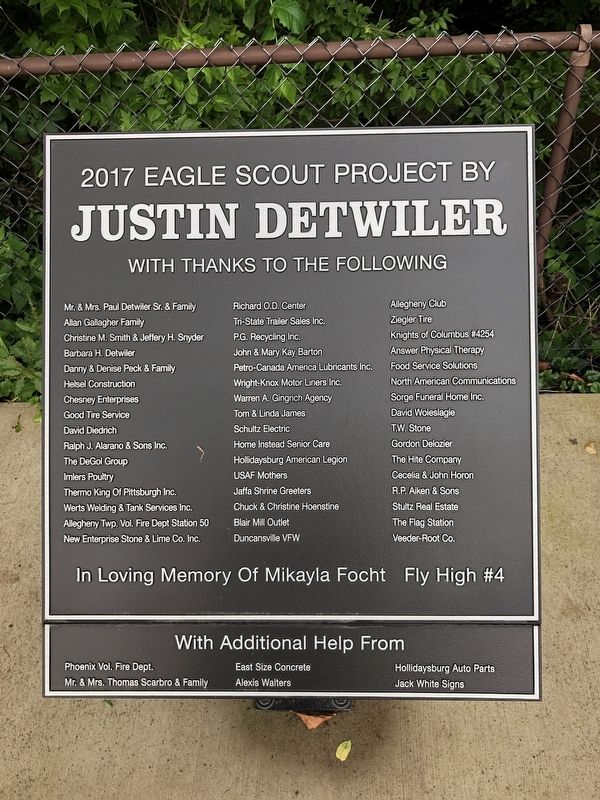 Eagle Scout Project closeup image. Click for full size.